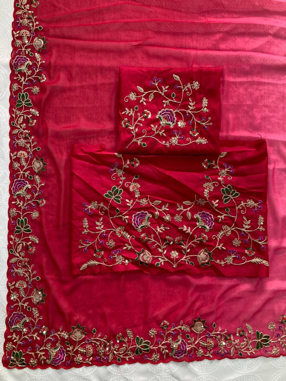 Party Wear Soft Star Georgette Saree