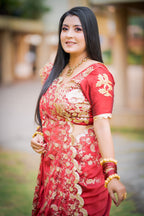 WEDDING SPECIAL RED SAREE