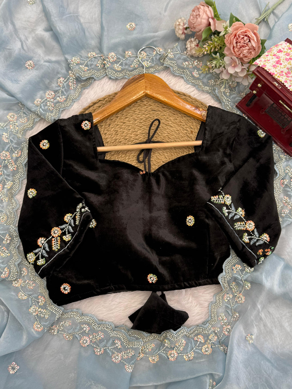 Fendy Silk Sky Wedding Saree