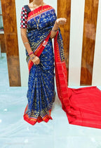 Plain Digital Print Saree