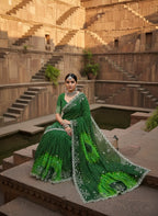 Beautifully crafted Traditional Georgette Saree