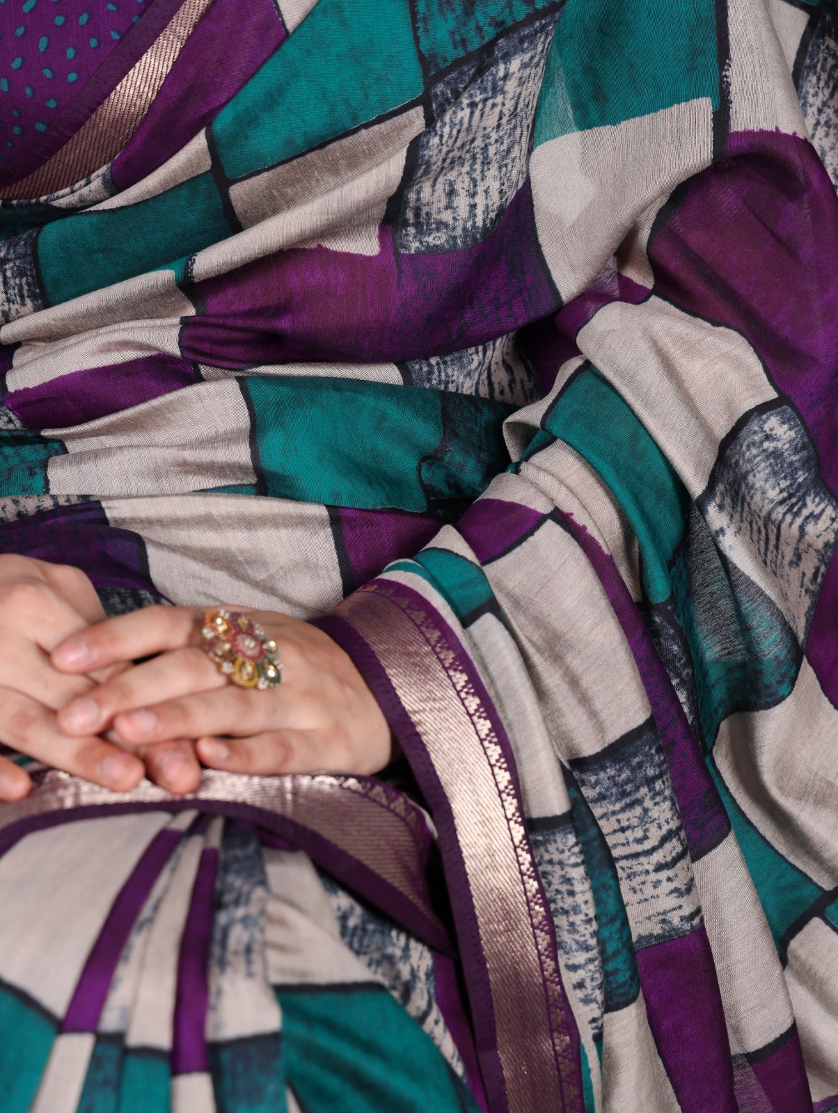 POLYESTER VISCOSE CHANDERI