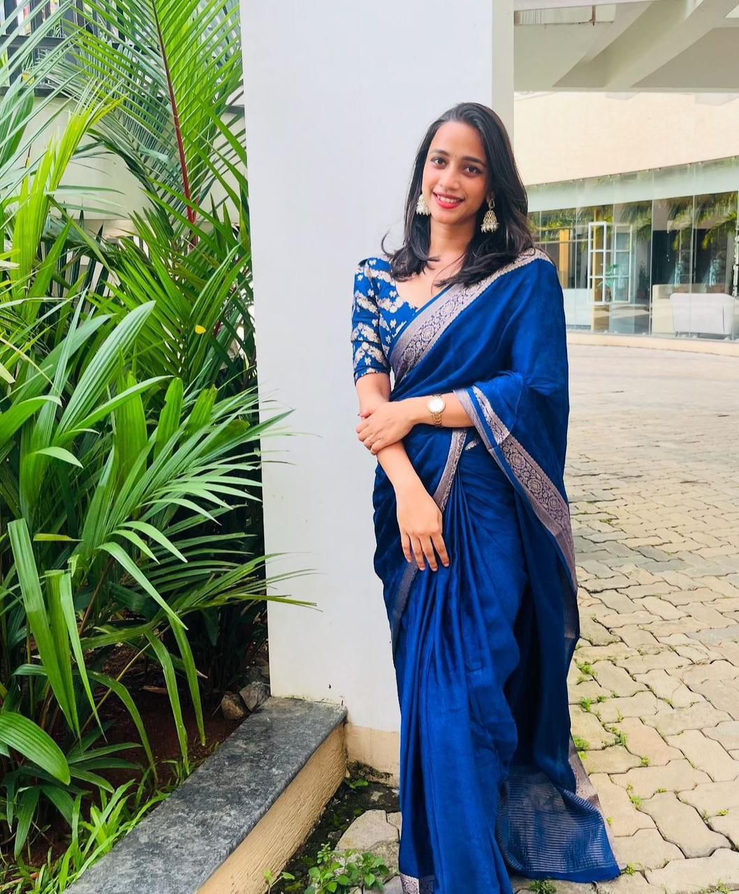 VISCOSE WEAVING PATTERN SAREE