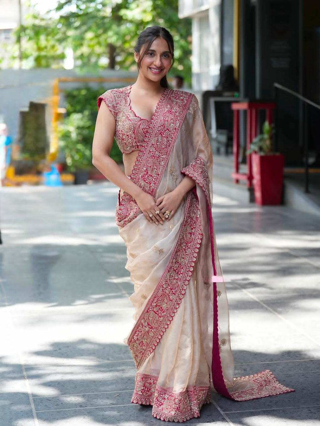 Bollywood Glass Organza Saree
