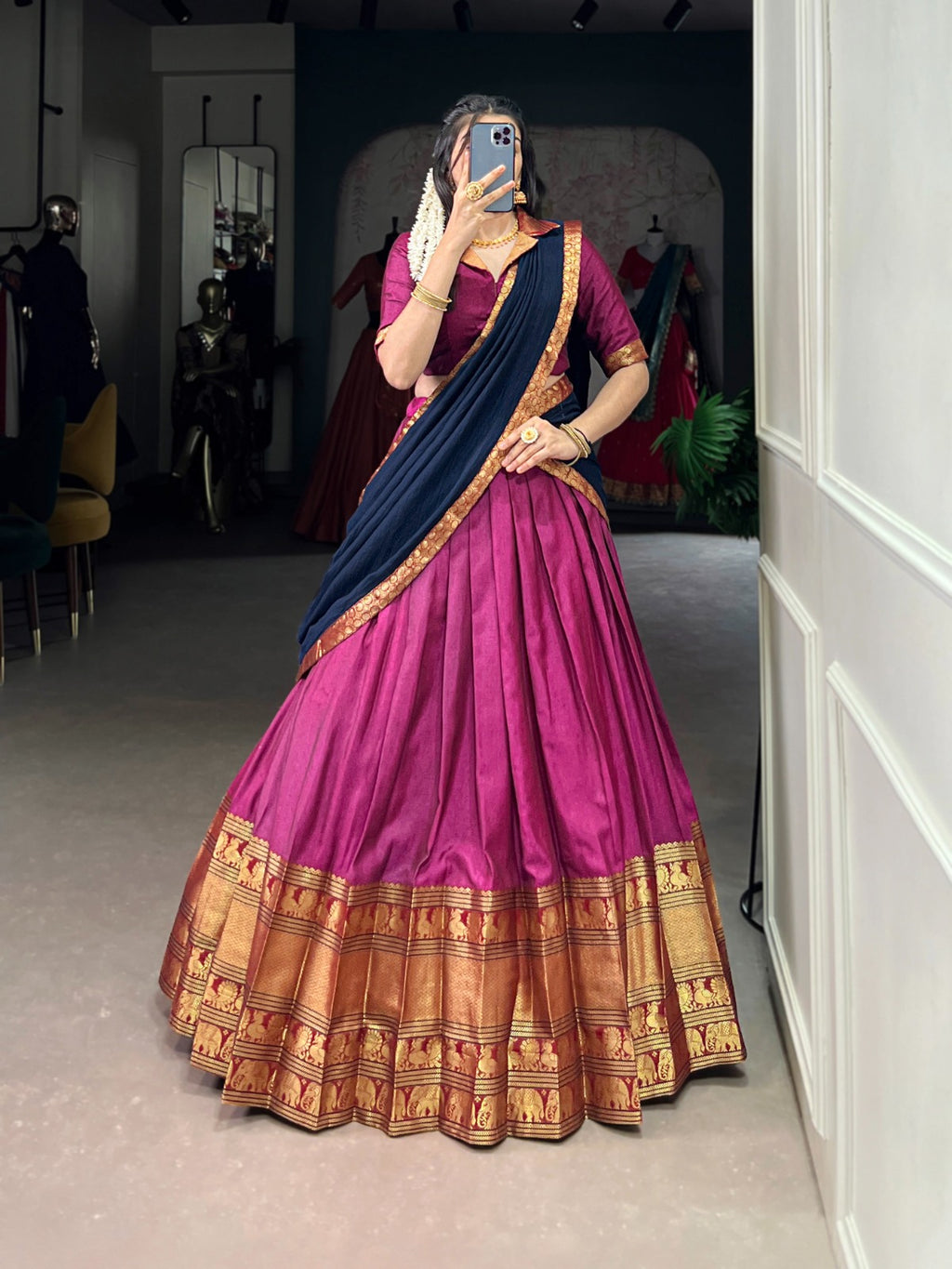 Zari Weaving Work Lehenga