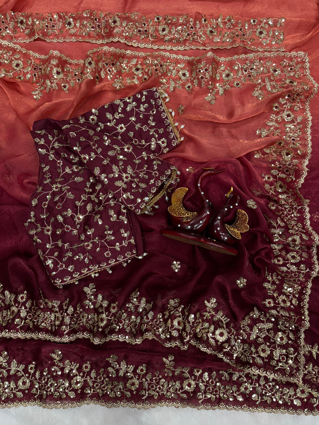 Shaded Color  Soft Frendy Chiffon Saree