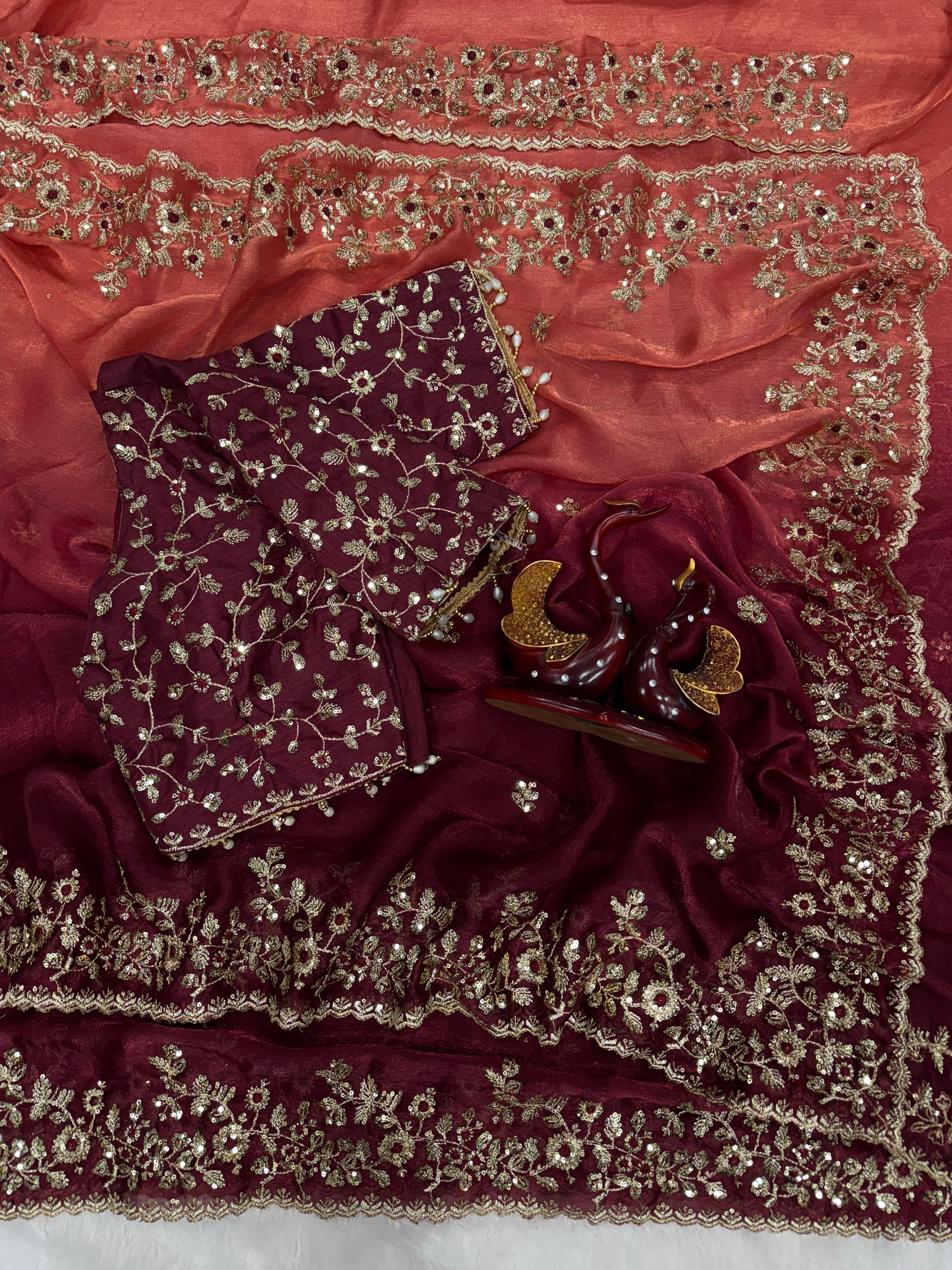 Shaded Color  Soft Frendy Chiffon Saree