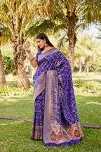 Pure Gharchola Bandhej silk saree