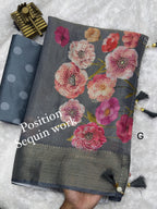 POSITION SEQUIN WORK SAREE
