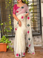 SUPERHIT CRYSTAL TISSUE SAREE