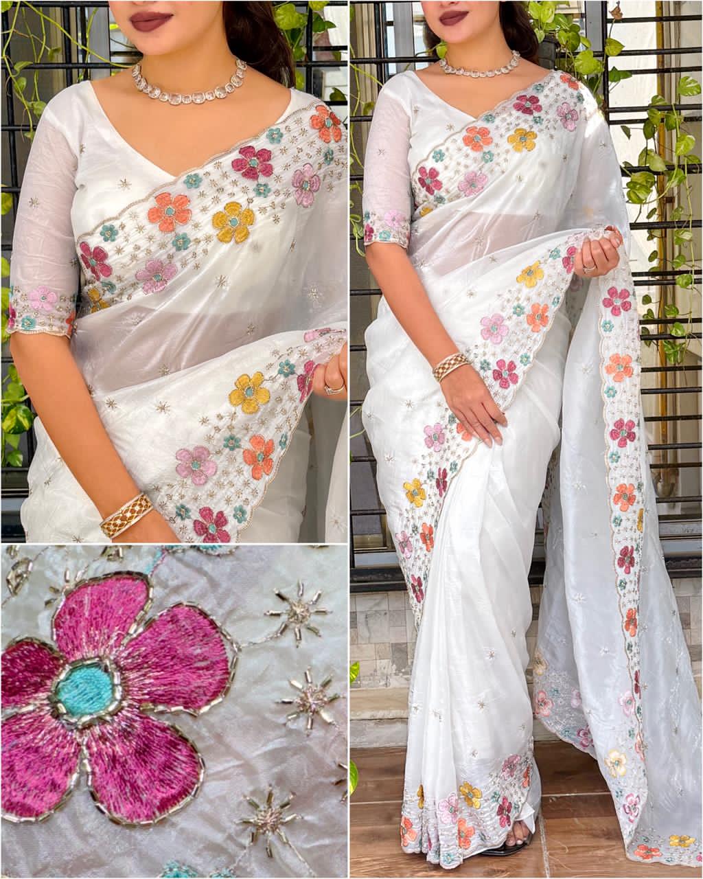 Sufi Silk Crush Saree