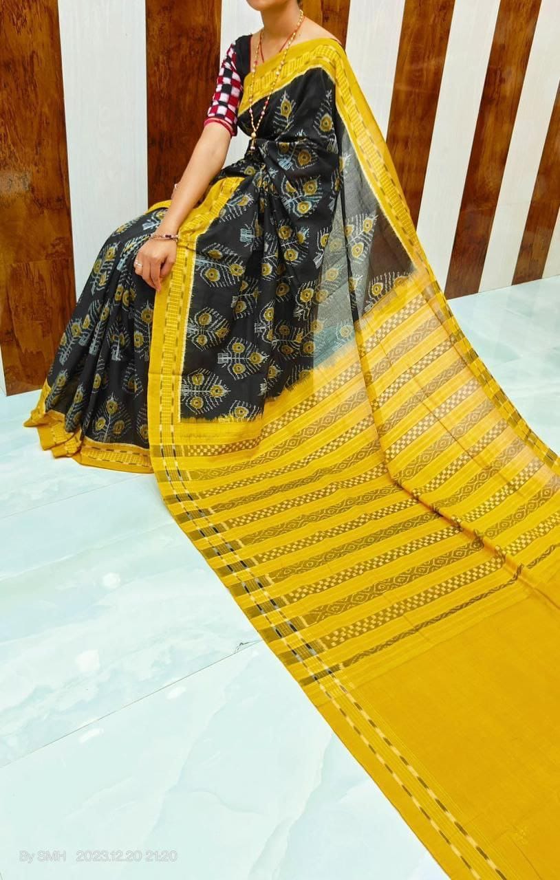 Plain Digital Print Saree