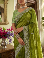 Very Soft nd Elegant Rich Look fendy chiffon silk fabric Saree