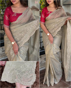 TASPA ORGANZA COTTON SAREE