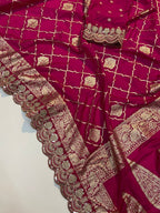 Pure Crepe Khadi Silk Pattu Saree