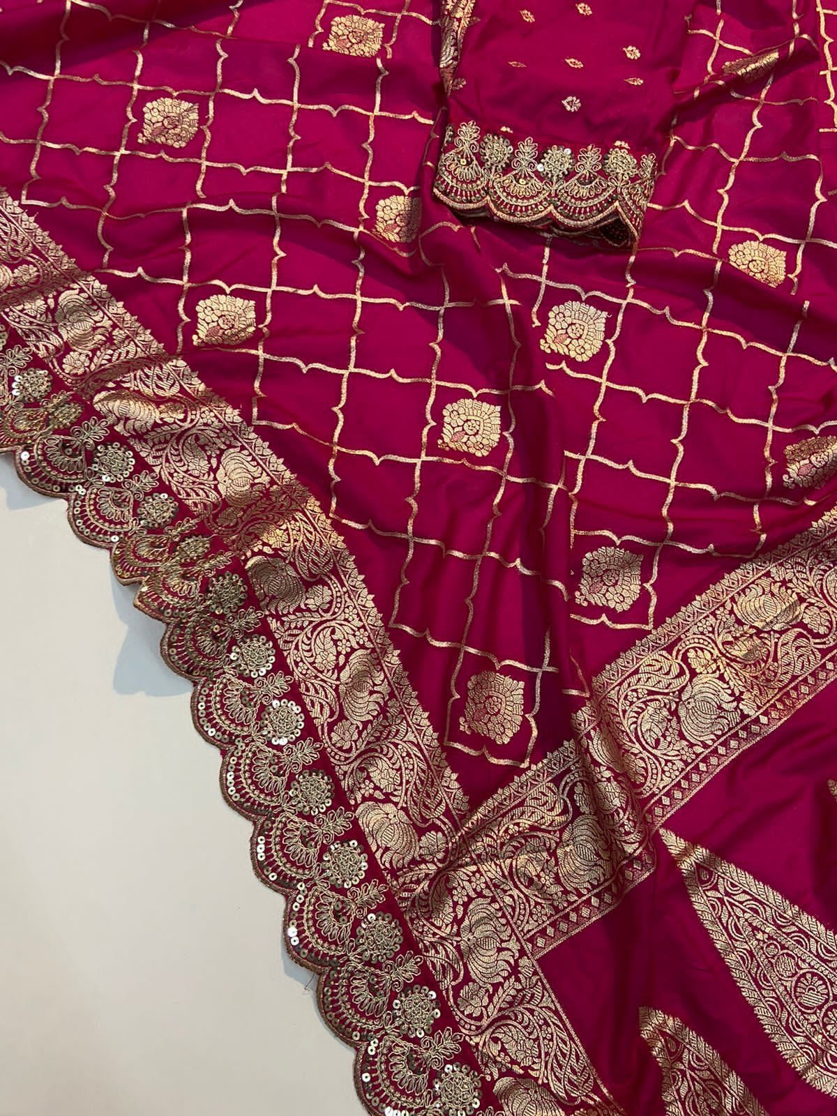 Pure Crepe Khadi Silk Pattu Saree