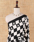 Pure Crape Satin with Ajrak printed Sarees