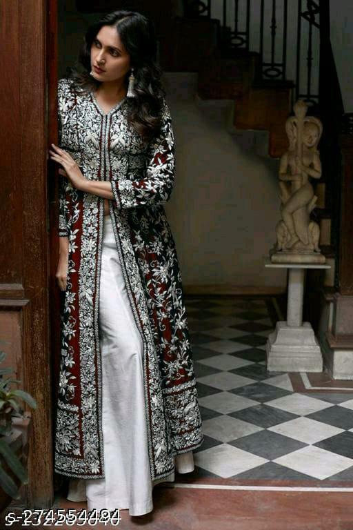 STYLISH DESIGNER HEAVY EMBROIDERY WORK GOWN