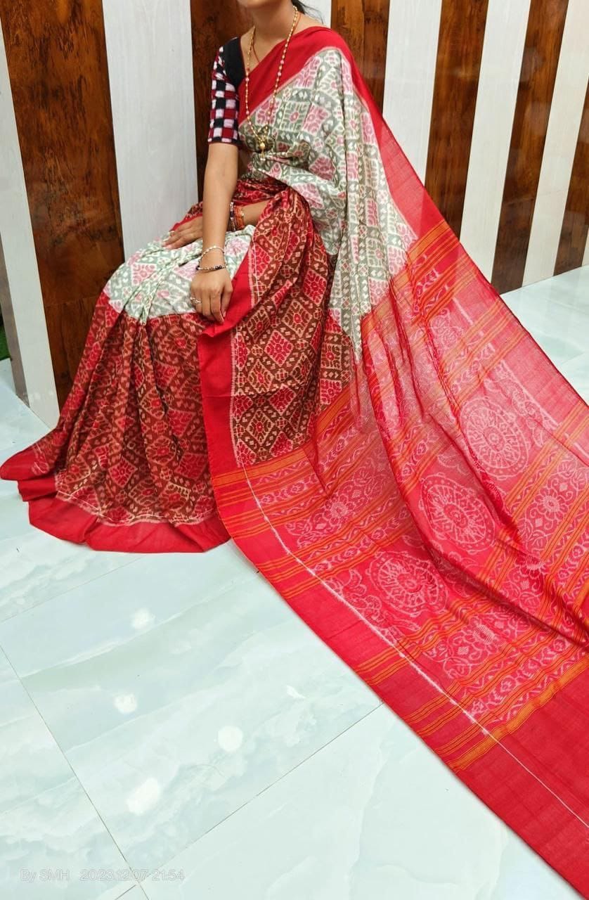 Plain Digital Print Saree