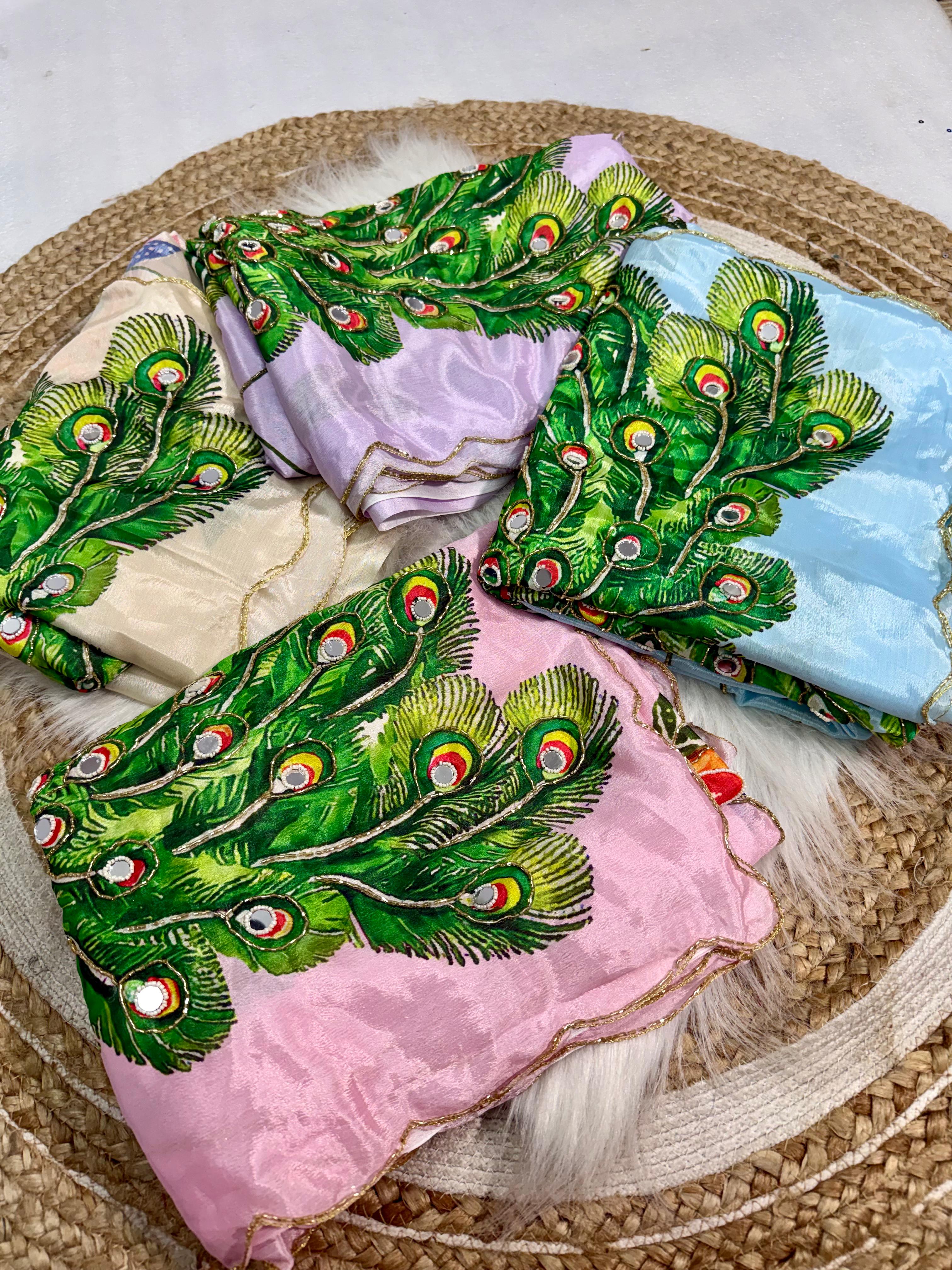 Handwork Elegance & Digital Print Saree
