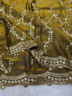 Beautiful Sequence Embroidery Work Saree