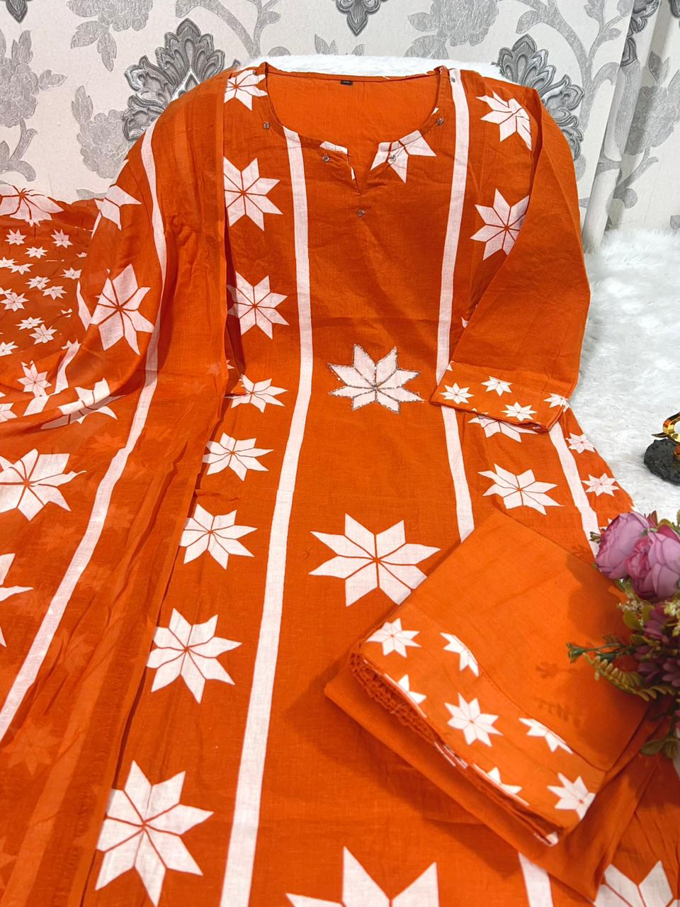 Kurti With Pent with Dupatta Set