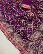 SOFT RUSSIAN BANDHEJ SAREE