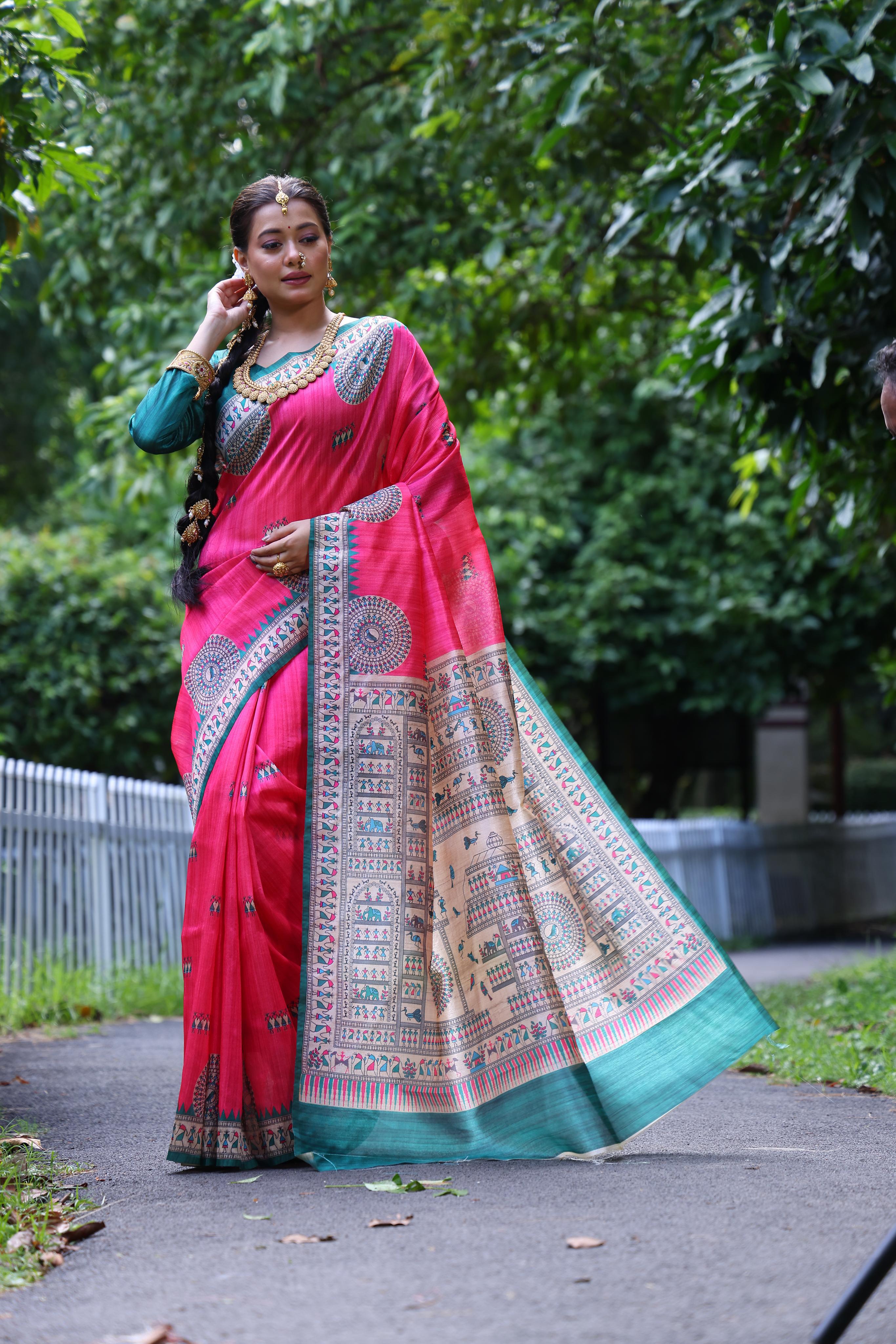 Soft Tusser Silk Saree