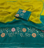 Crunchy pedding Embroidery & sequence Saree