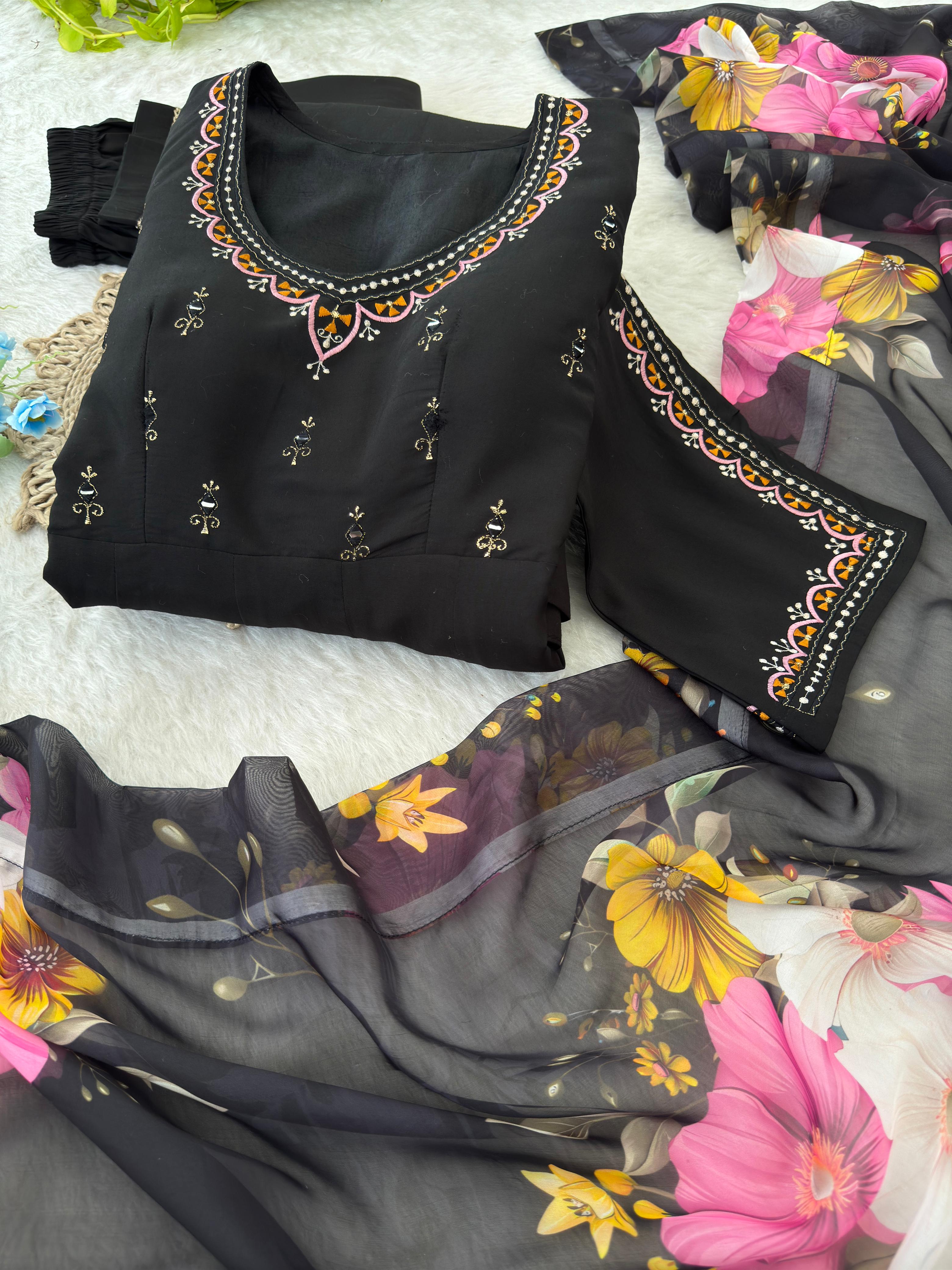 New Party Wear Look Roman Silk Gown