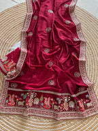 Very Soft nd Elegant Rich look vichitra silk saree
