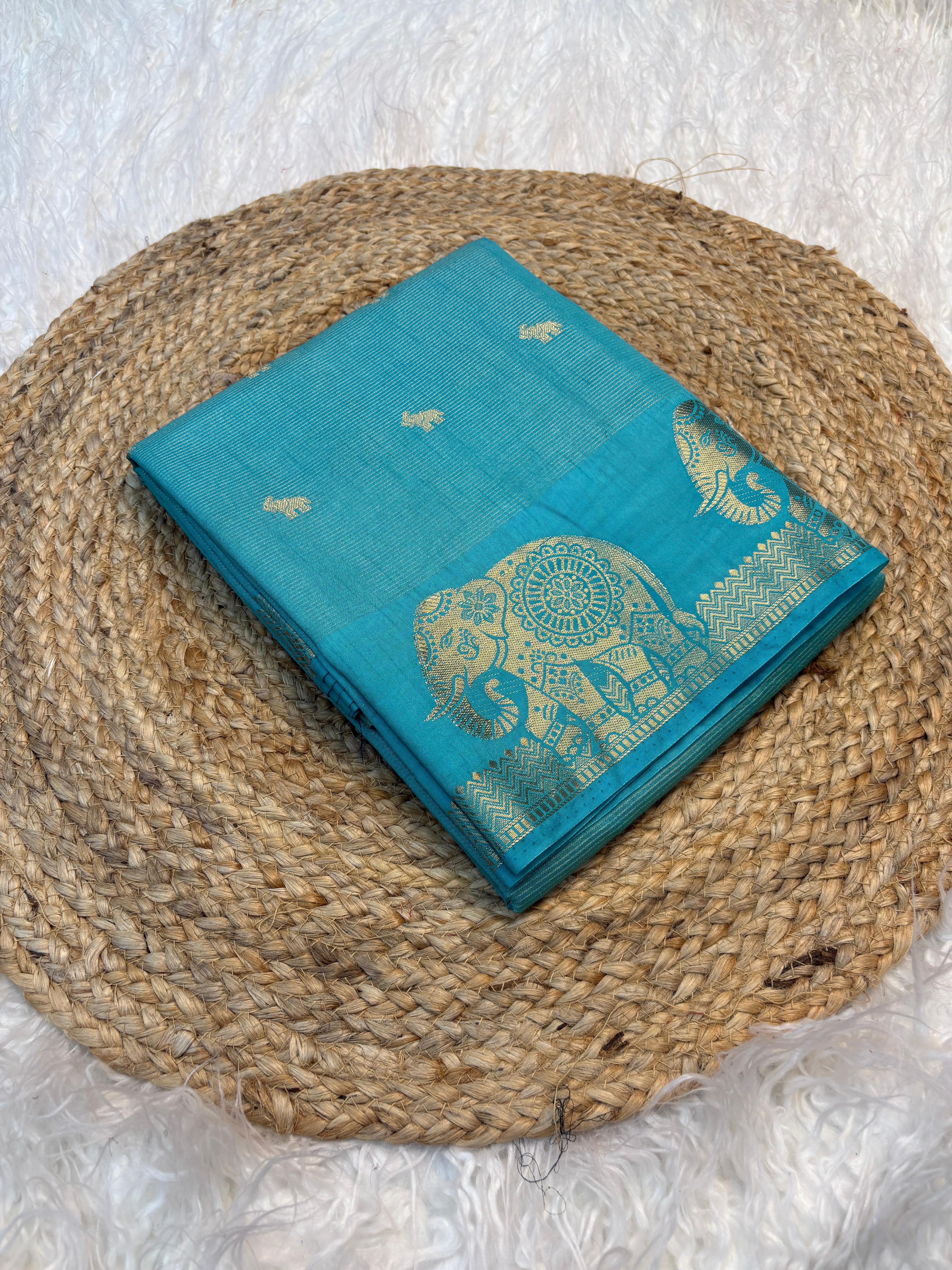 Elephant Chakra saree
