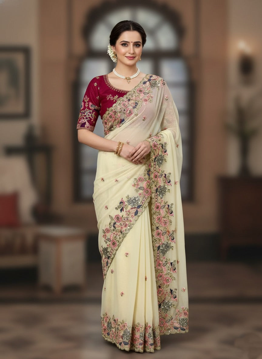 Party Wear Soft Georgette Saree
