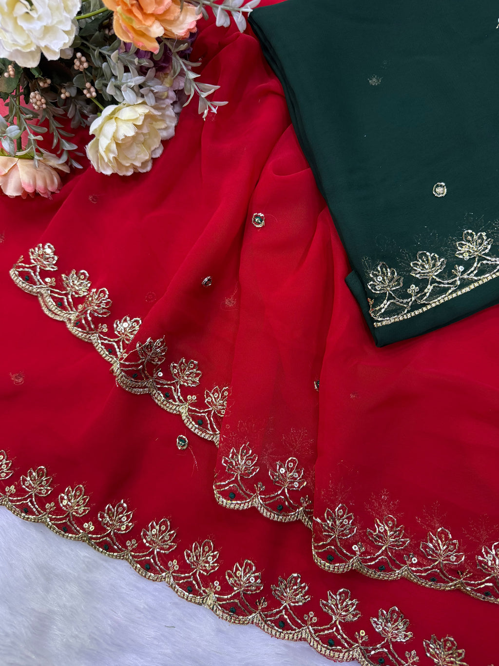 Soft Georgette Sequence Saree