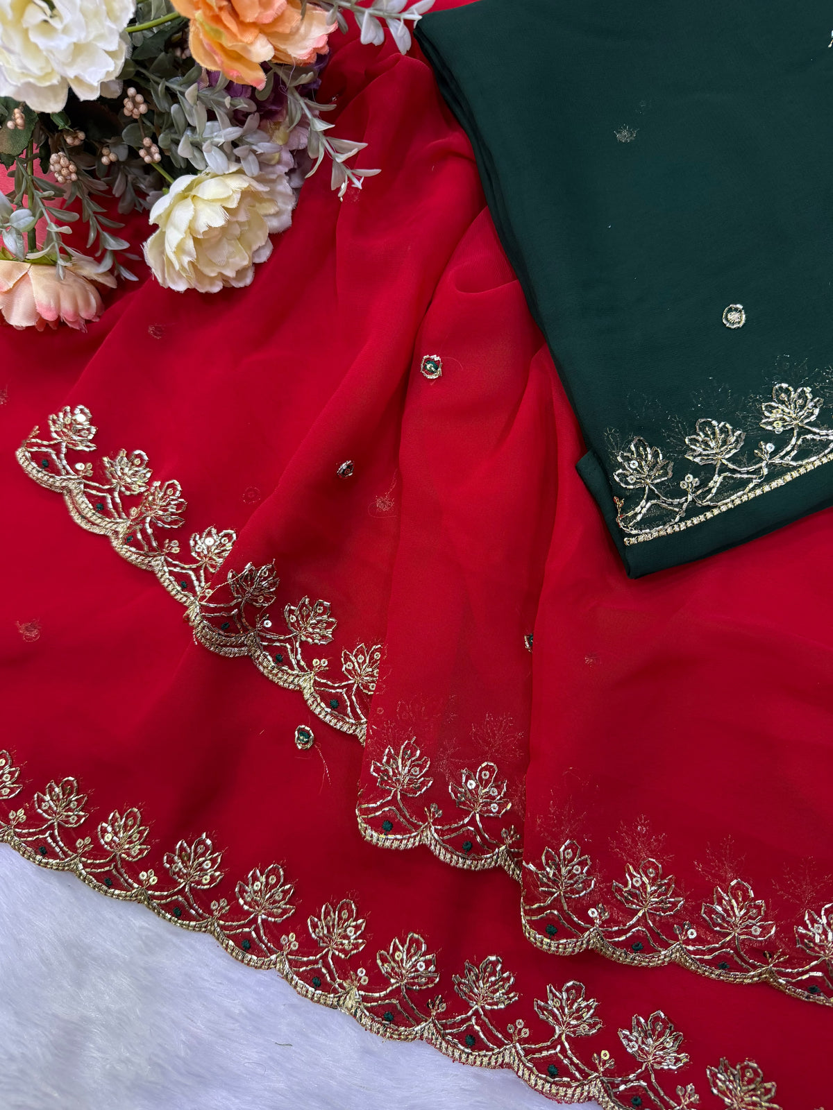 Soft Georgette Sequence Saree