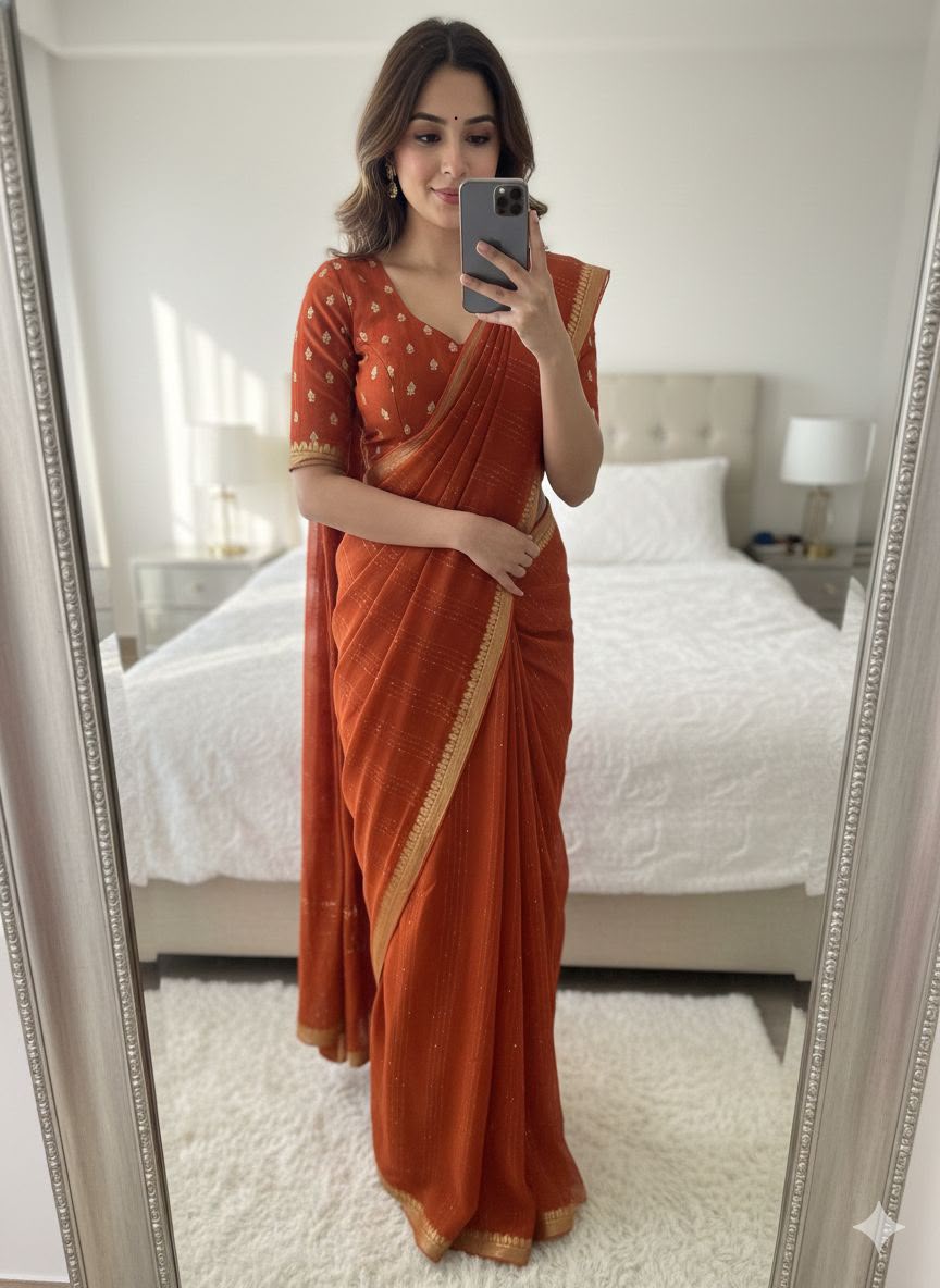 Viscose Georgette Saree