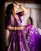 Wedding Attire pure khaddi georgette designer saree