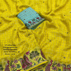 Pure Georgette Saree With Zari Woven Chex.