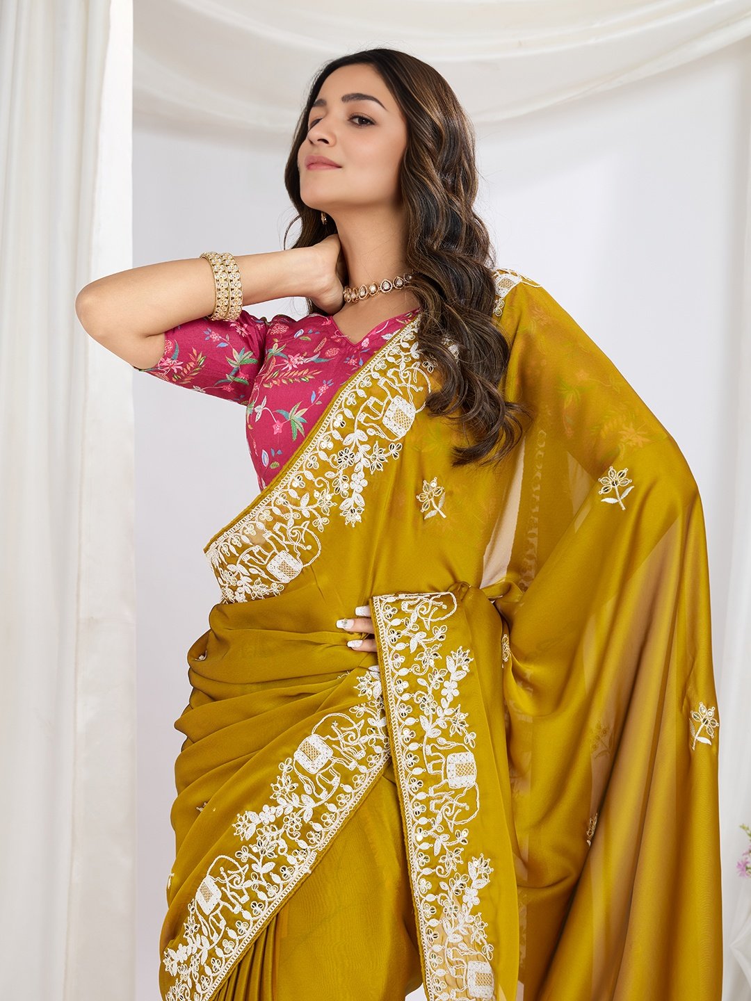 Party Wear Rangoli Silk Saree