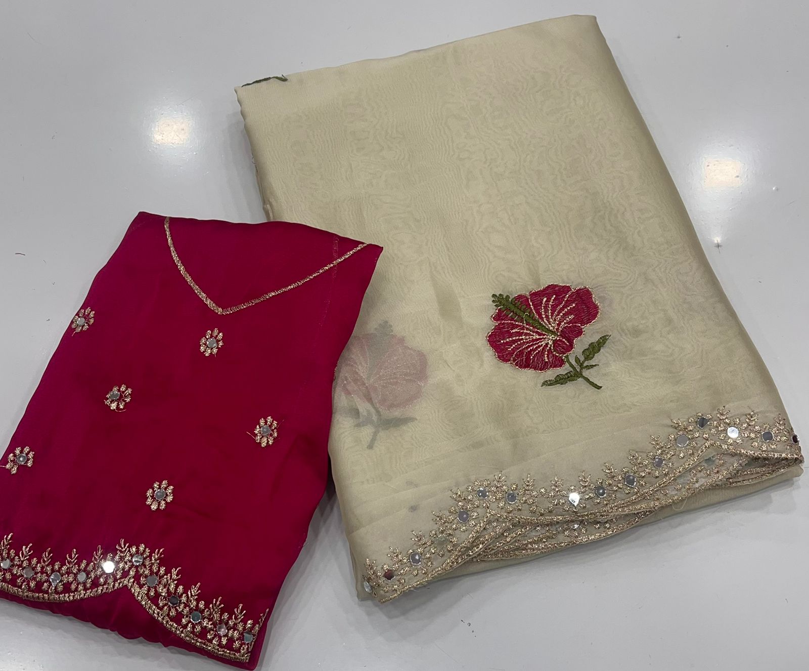 Soft Rangoli Silk Gold Saree