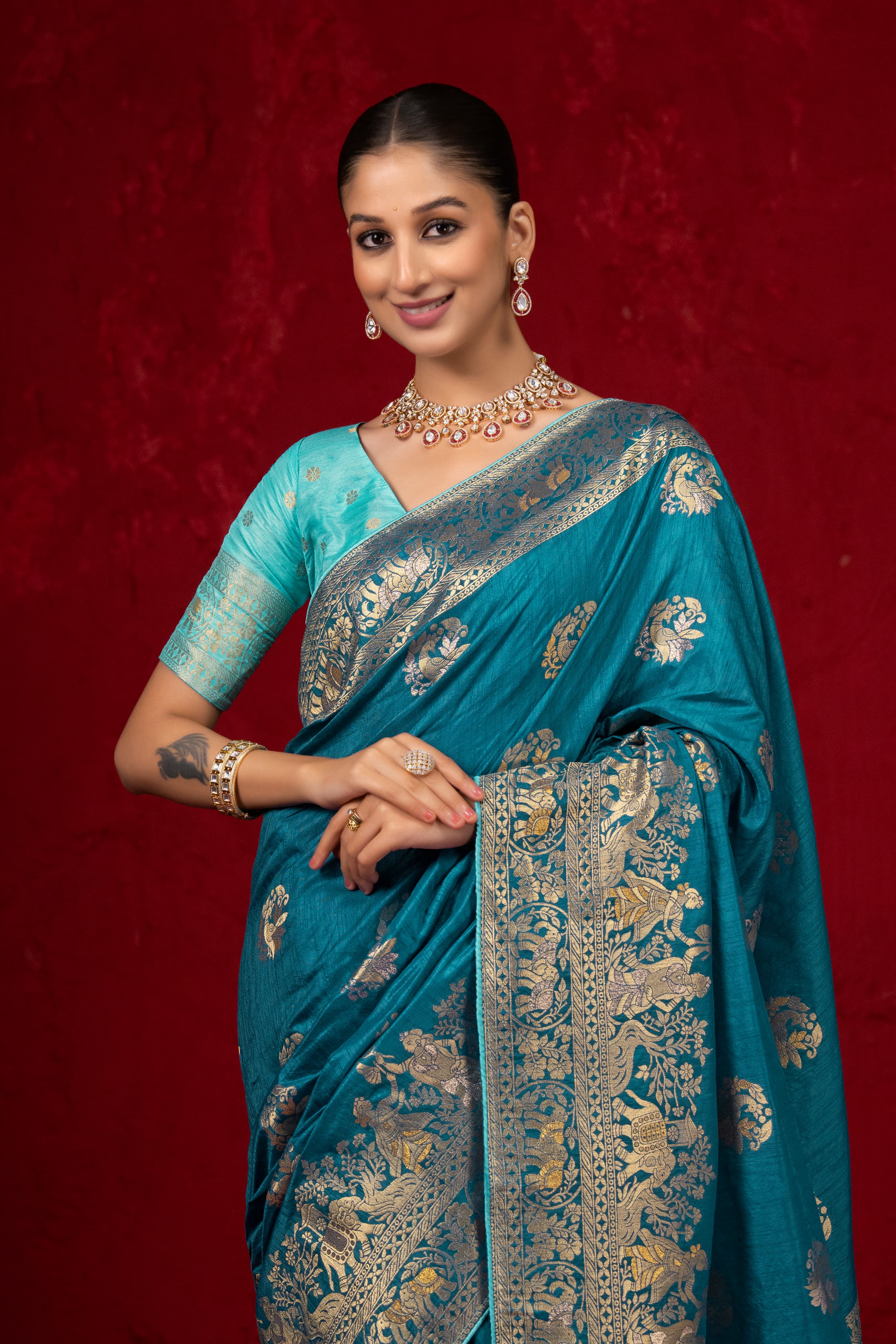 KALAMKARI DOLA SILK SAREE