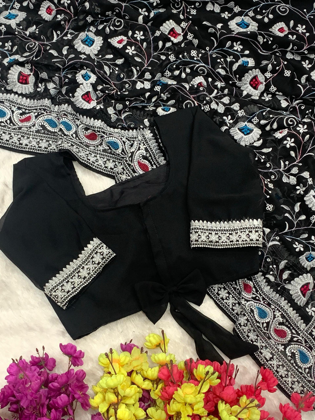 Premium Faux Georgette Fabric Saree