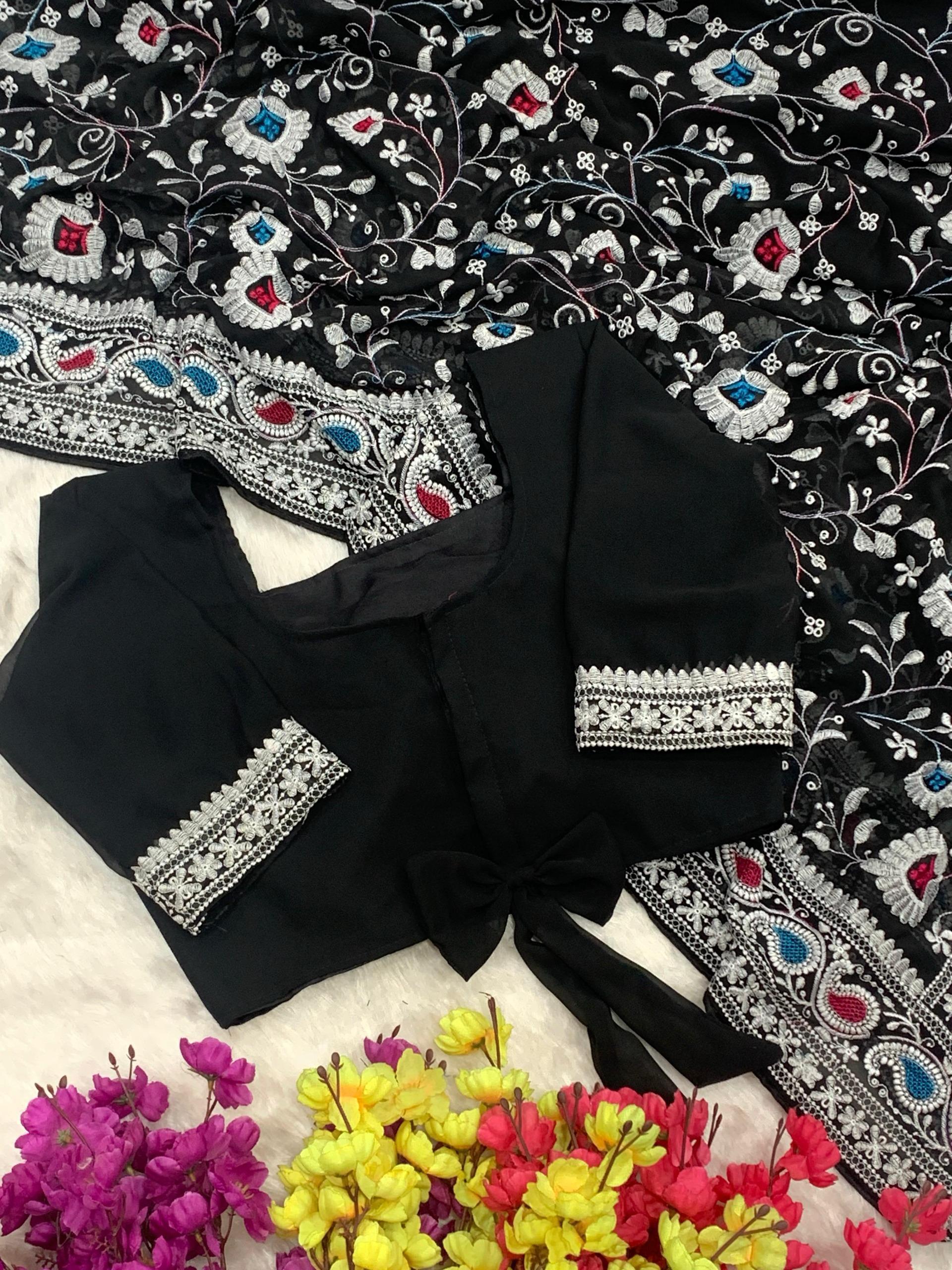 Premium Faux Georgette Fabric Saree