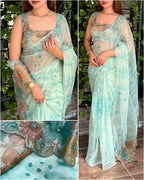 Pure Soft Glass Tissue Saree