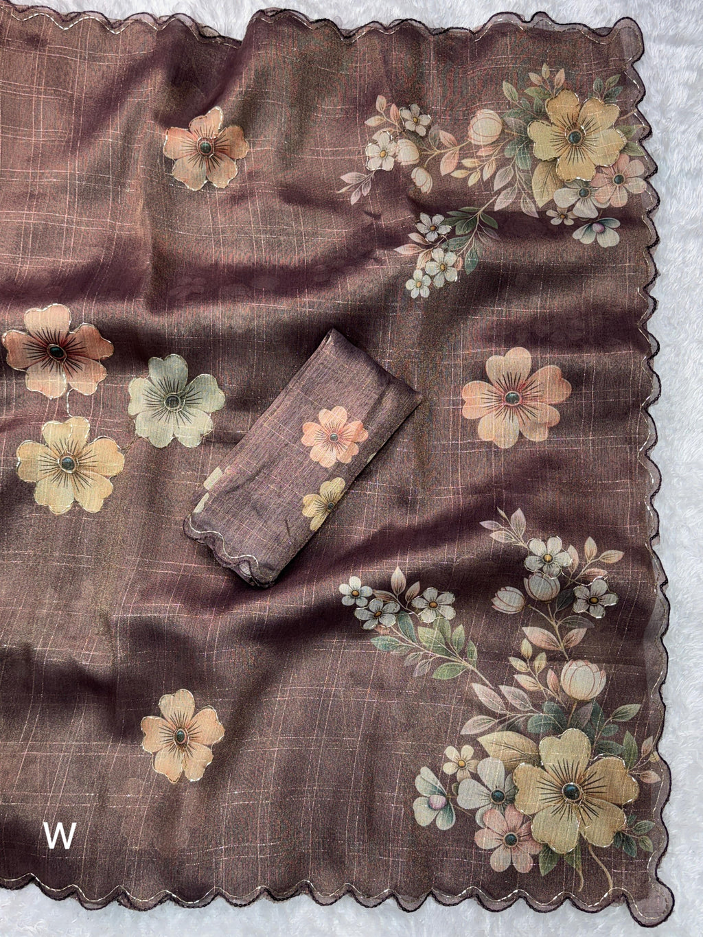 TISSUE COTTON DIGITAL PRINT SAREE