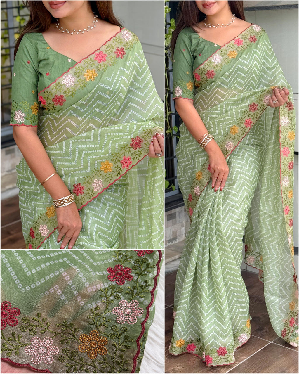 Cotton Satin Special With Our Embroidered Saree