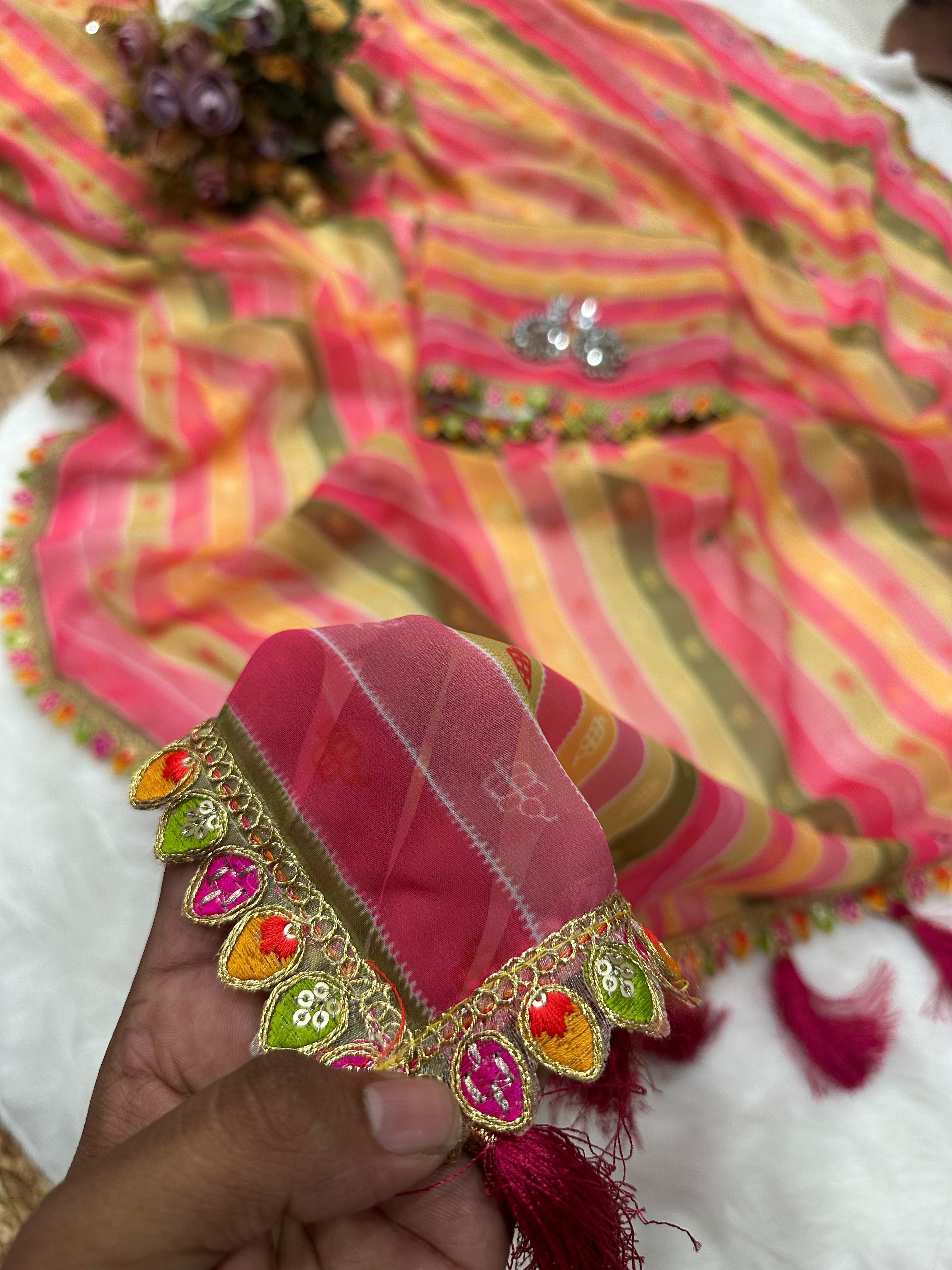NEW TRENDING DESIGN GOREGETTE SAREE
