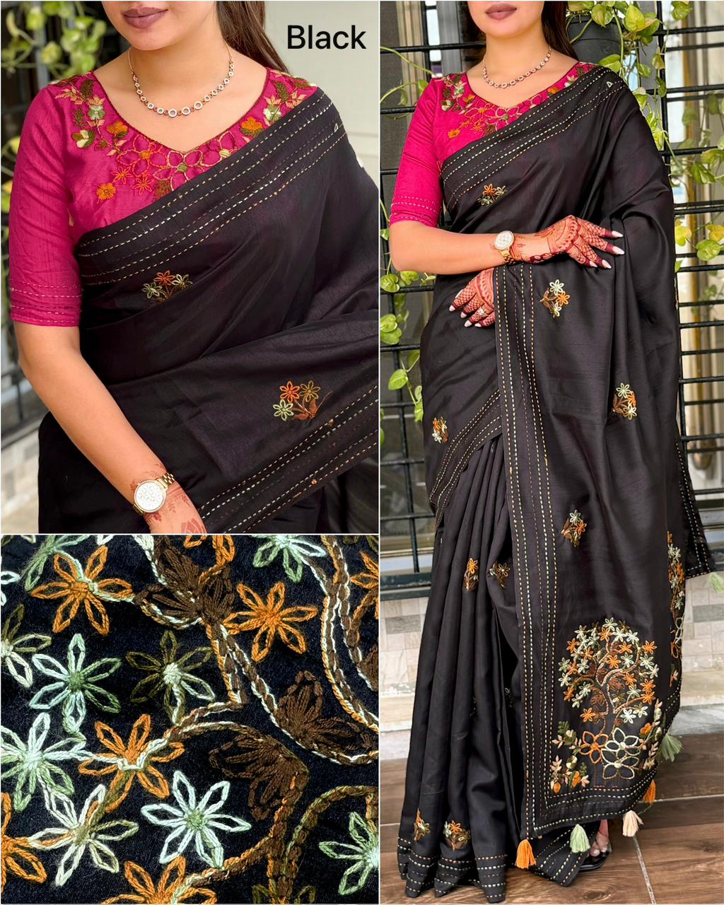 Mishti Doi Tusser Cotton Saree