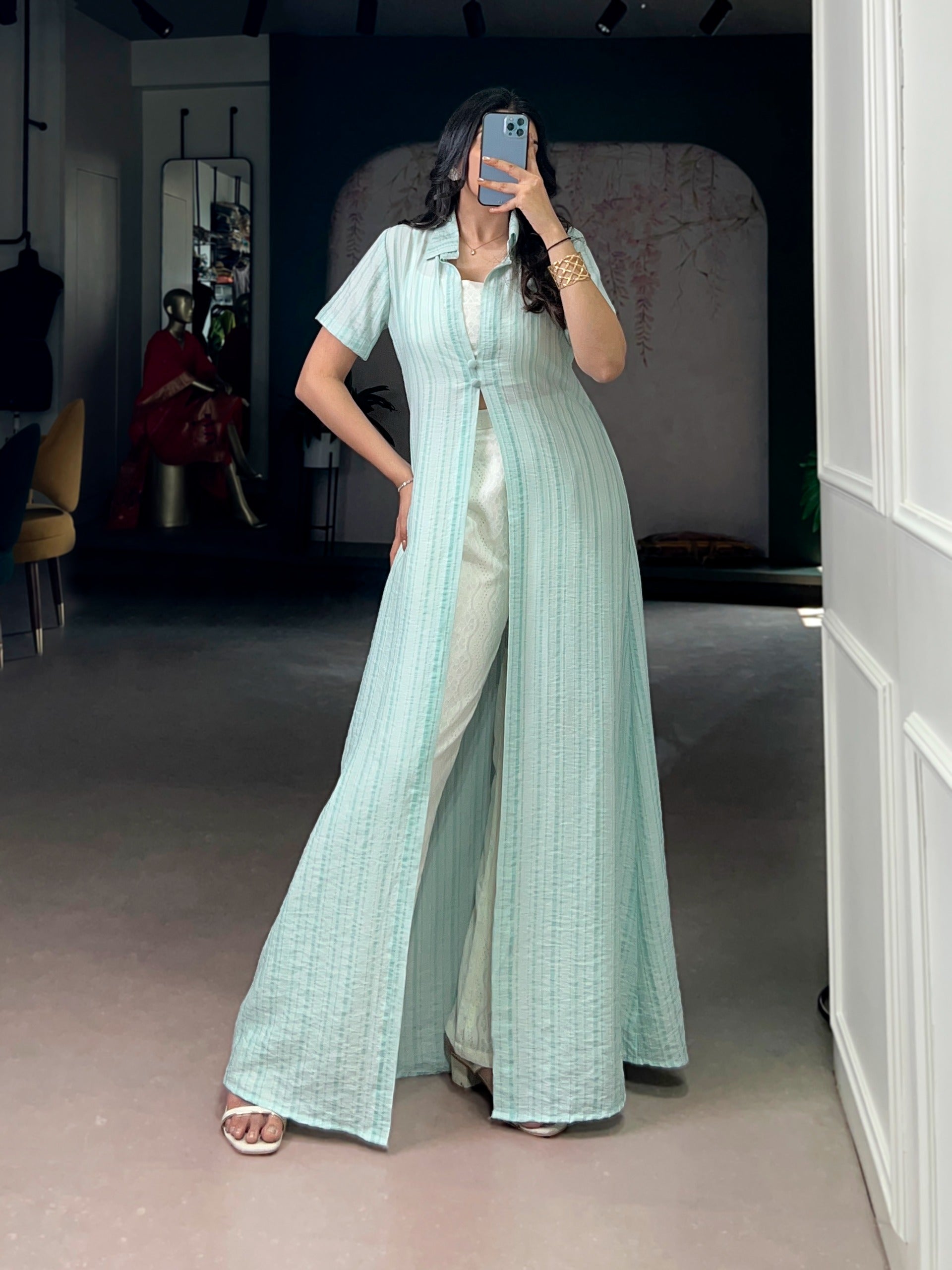 Soft textures soothing tones, standout style Indo-Fusion Set