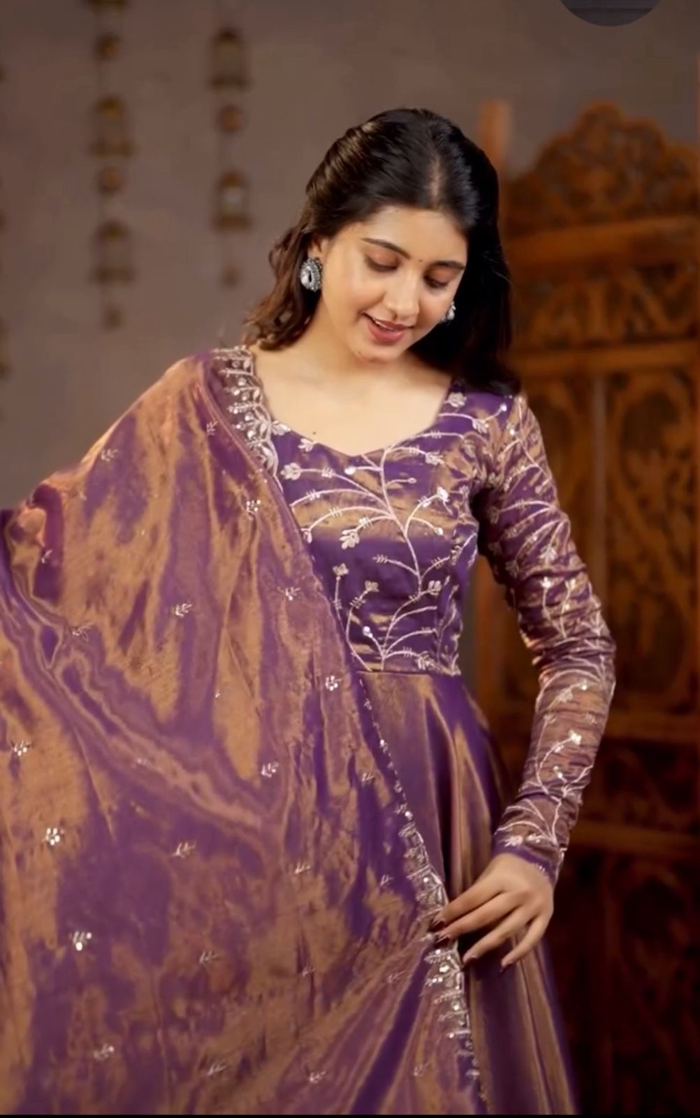 Heavy Cosmos Silk Material Anarkali Suit